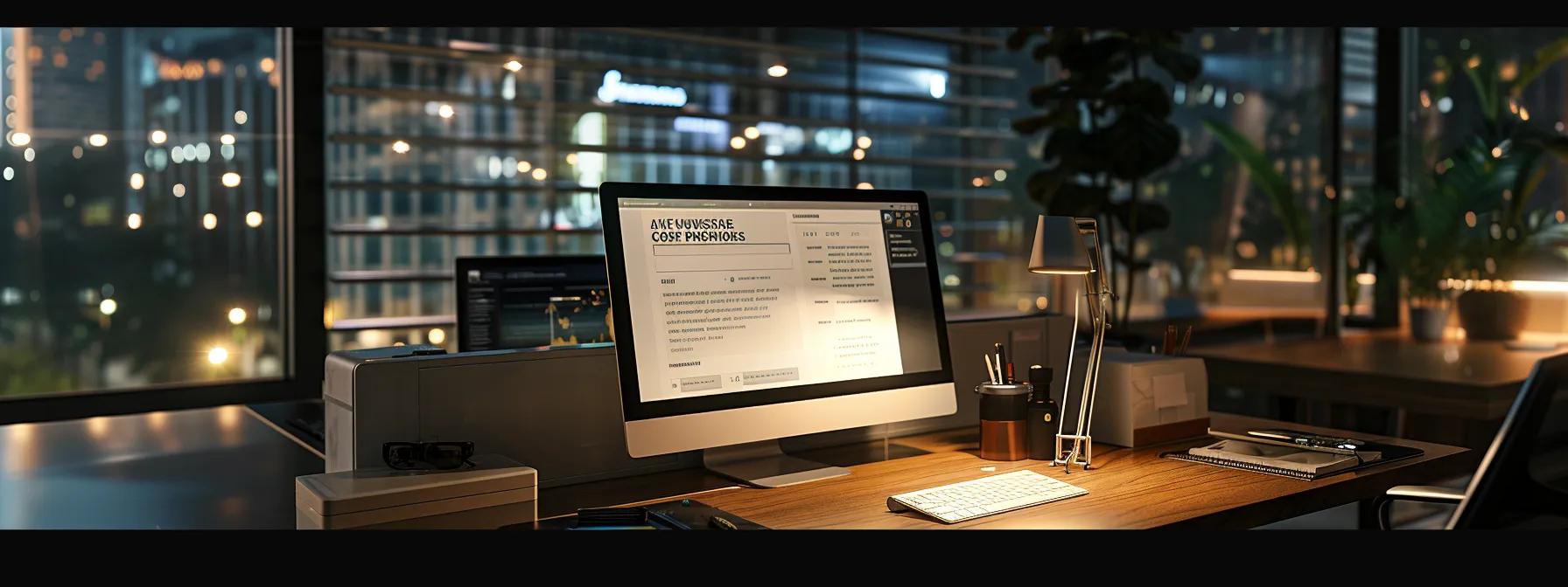 a focused office workspace captures a professional setting where a computer screen displays the uber logo alongside an open document outlining the step-by-step process for obtaining a certificate of insurance (coi) on the gold coast, illuminated by bright overhead lights. a focused office workspace captures a professional setting where a computer screen displays the uber logo alongside an open document outlining the step-by-step process for obtaining a certificate of insurance (coi) on the gold coast, illuminated by bright overhead lights.