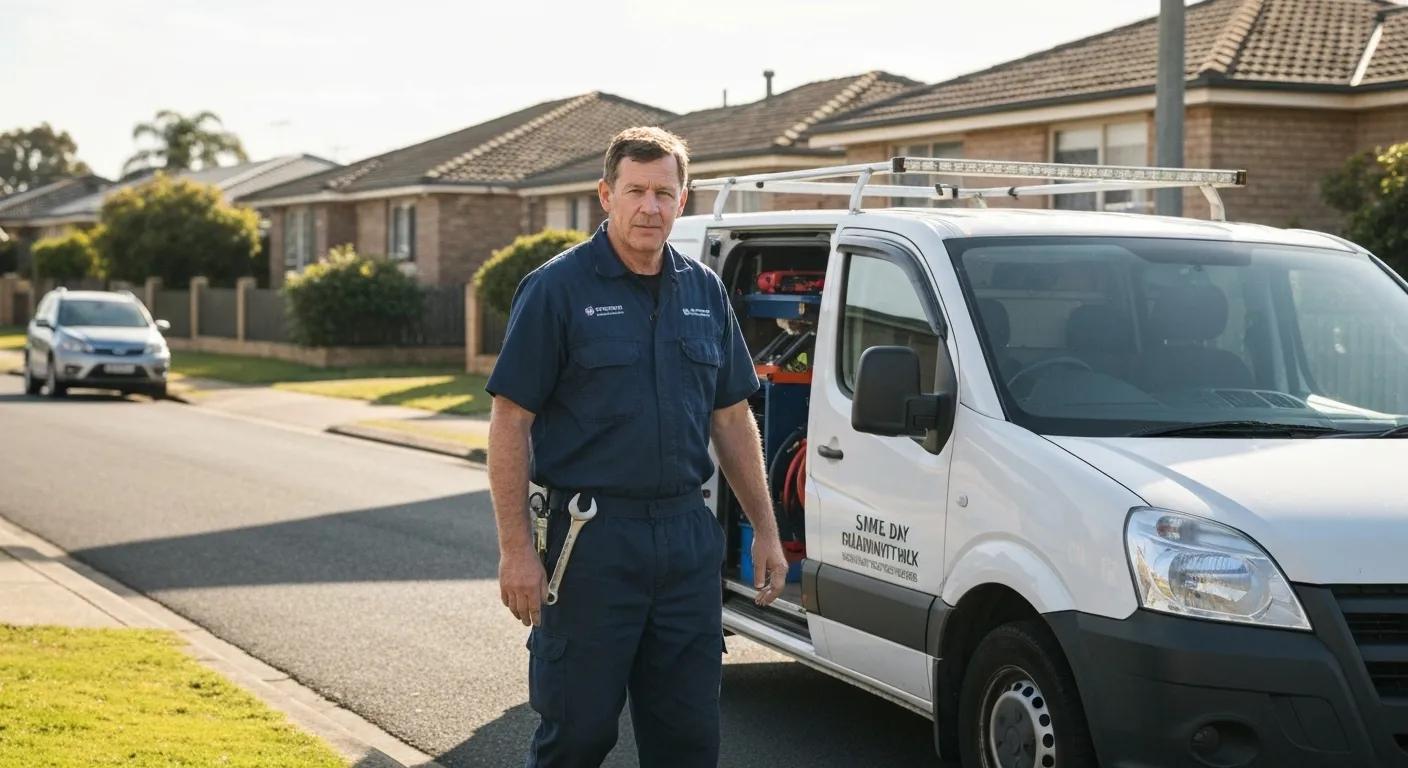 Mechanic arriving to perform a same-day mobile roadworthy check