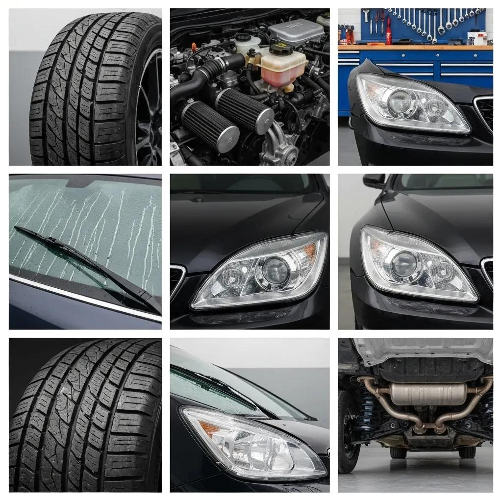 Mechanic checking car parts during a mobile roadworthy inspection