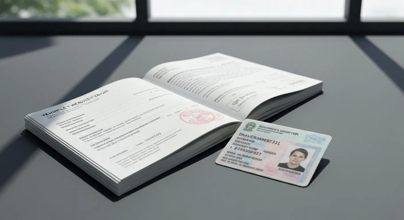 Essential documents for a COI inspection, including vehicle registration and driver's license